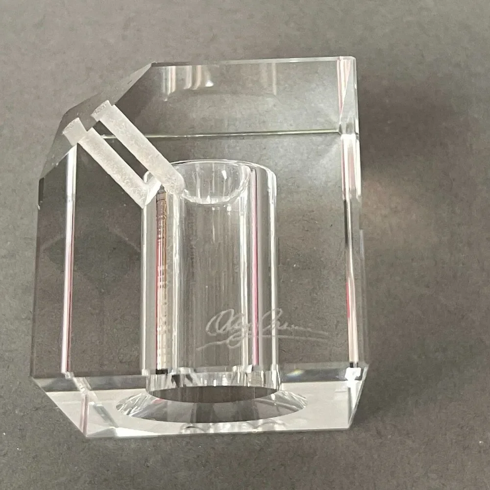 Oleg Cassini Salt and‎ Pepper Shakers Glass without stoppers
